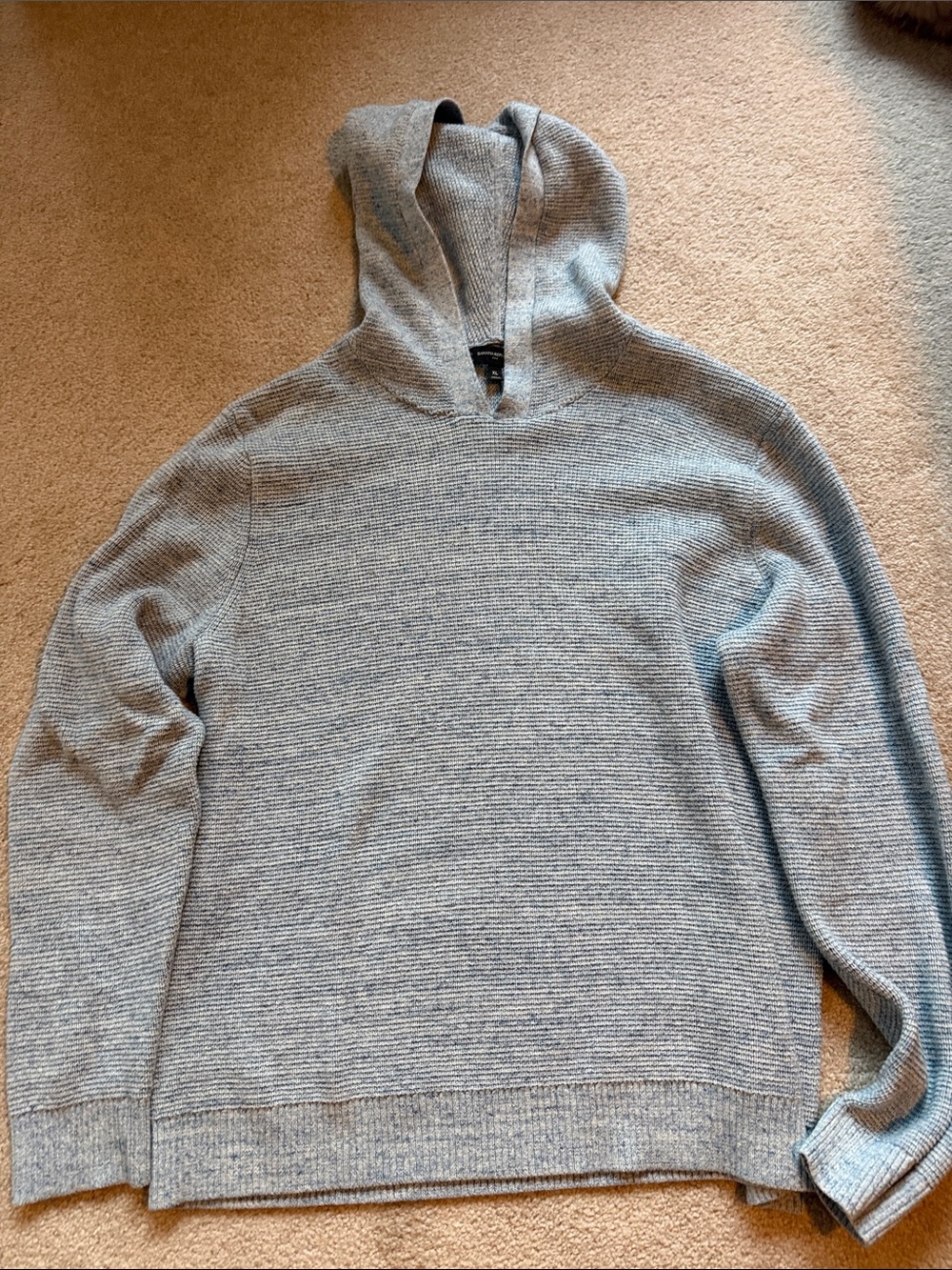 Banana Republic Men's Crewneck Hooded Sweater - Light Gray